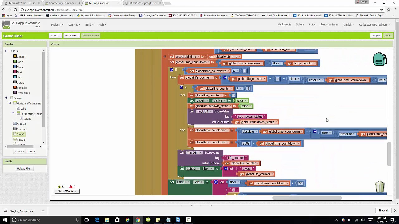 AppInventor-Tutorial #18-Game Timer/Clock Examples-Part #2