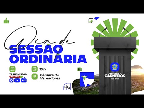 Assista a mais uma Sessão Ordinária da Câmara Municipal de Carneiros 17/10/2025
