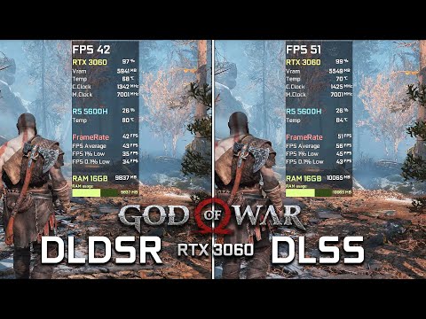 DLDSR vs DLSS 1440p in God of War | RTX 3060