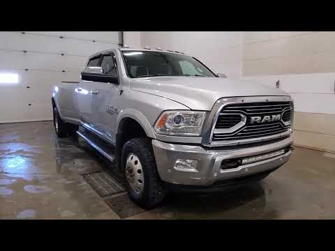 2017 Ram 3500 4WD Crew Cab 8 Ft Box Longhorn Limited in Silver for sale at Indian Head Chrysler Dodge Jeep Ram Ltd. in Indian Head, SK