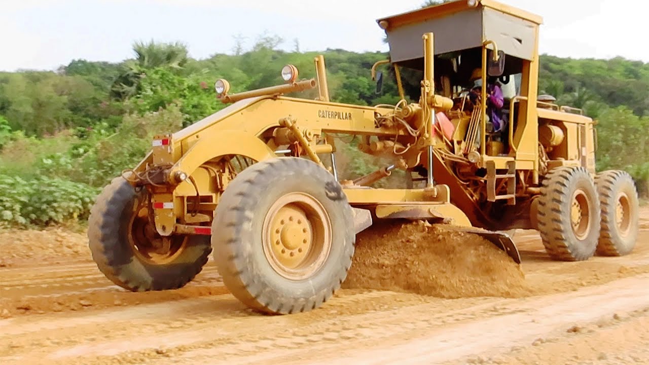 Best Motor Grader Skill Operator Cut off Dirt Building Road, Modern Construction Road