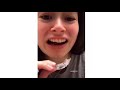 Girl forces her retainer and regrets it
