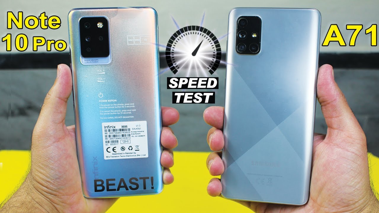 infinix Note 10 Pro vs Samsung Galaxy A71 - Speed Test & Rendering Test⚡