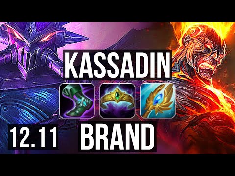 KASSADIN vs BRAND (MID) | Quadra, 15/2/11, Rank 7 Kassadin, Godlike | KR Grandmaster | 12.11