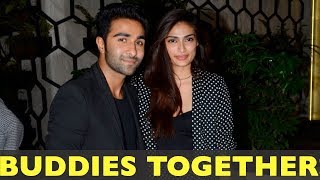 Buddies Aadar Jain And Athiya Shetty Arrive Together For Rohini Iyer's Birthday Bash
