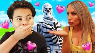 DREAM CRUSH SURPRISES MY LITTLE BROTHER WITH THE *NEW* SKULL TROOPER IN FORTNITE! *EMOTIONAL*