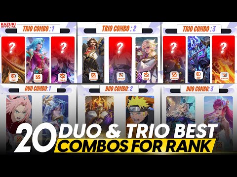 TOP 20 BEST DUO AND TRIO HEROES COMBOS TO RANK UP EASILY | PART 2