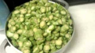 Ghana food Banku with Okra stew