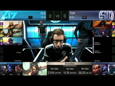 CLG vs TSM Game 1 - NA LCS Summer 2016 W5D3 - Counter Logic Gaming vs Team Solomid