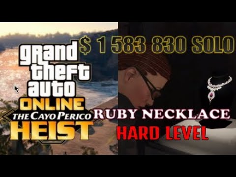 SOLO $1,287,680 EASY CAYO PERICO HEIST - GTA 5 (Ruby Necklace) - YouTube
