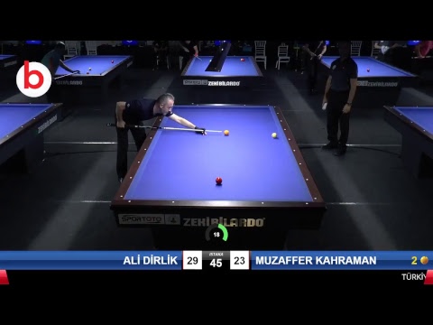 ALİ DİRLİK & MUZAFFER KAHRAMAN Bilardo Maçı - 2018 ERKEKLER 3.ETAP-3.TUR