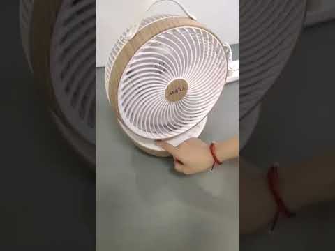 Vídeo de Petirrojo Ventilador de Sobremesa Silencioso Negro y Haya Fabrilamp