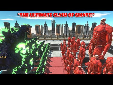 Super Godzilla vs Colossal Titan – The Ultimate Titan Showdown | Animal Revolt Batlle Simulator