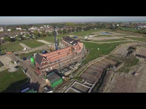 Nieuwbouwproject vanuit de lucht met een drone
