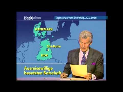 ARD-Tagesschau vom 20.09.1988: Besetzung dänische Botschaft durch DDR-Bürger
