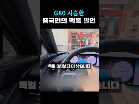 제네시스 G80 시승 후 팩폭 발언한 중국인