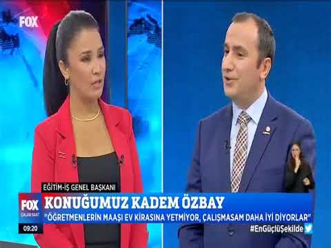 Genel Başkanımız Kadem Özbay, Fox Tv`de Ezgi Gözeger Özmemiş`in sunduğu Çalar Saat programında  Öğretmenlik Meslek Kanunu, Sendikamızın gerçekleştireceği 