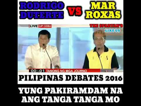 DUTERTE Vs. ROXAS | Presidential Debate