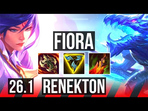 FIORA vs RENEKTON (TOP) | 60K damage | EUW Master | 26.1