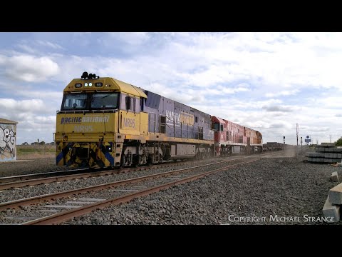4PM4 Steel Train With NR95, NR74 "The Ghan" & NR30 "Great Southern" (27/8/2023) - PoathTV Railways