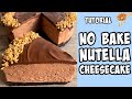 No Bake Nutella Cheesecake! Recipe tutorial #shorts