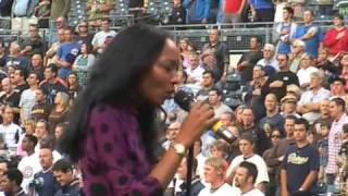 Malina Moye Sings(National Anthem) Star Spangled Banner For Padres vs Cubs Game at Petco Stadium