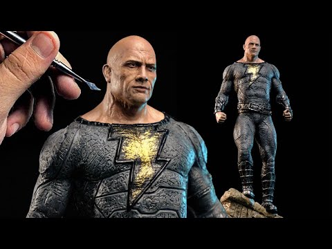 Sculpting BLACK ADAM Timelapse | Dwayne Johnson