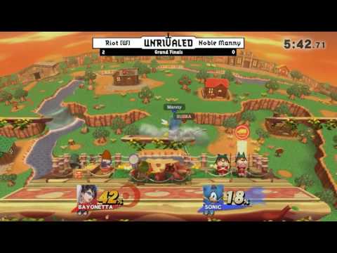Unrivaled 6 WiiU - Riot (Bayonetta) vs Manny (Sonic) - Grand Finals