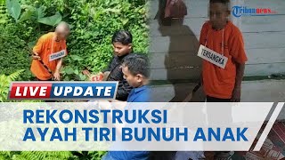 Rekonstruksi Ayah Tiri Bunuh Anak di Padangpariaman, Jasadnya Ternyata Dikubur di Belakang Rumah