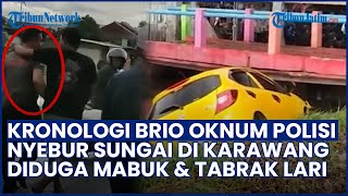 Kronologi Lengkap Mobil Oknum Polisi Nyebur Kali di Karawang, Diduga Mabuk & Tabrak Lari Pemotor