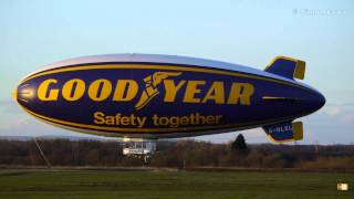 preview picture of video 'GoodYear Blimp arrival at City Airport Manchester (Barton)'