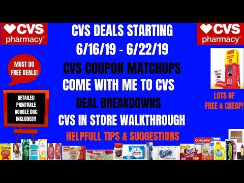 FREE & CHEAP CVS DEALS STARTING 6/16/19~CVS IN STORE WALKTHROUGH COUPON MATCHUPS~COME WITH ME WOW 😮 Video