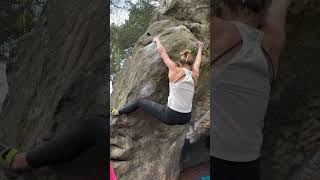Video thumbnail of Irrespirable (rallongé), 6c+. Fontainebleau
