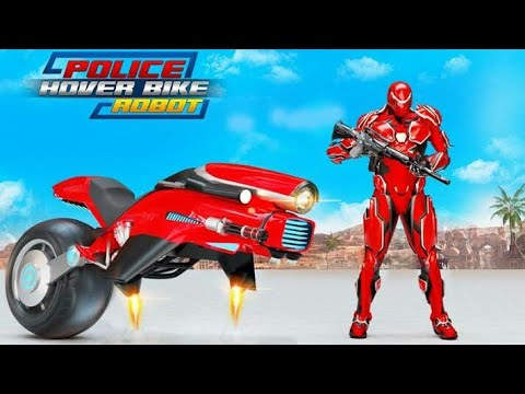 Flying Moto Robot Hero Hover Bike Robot Game