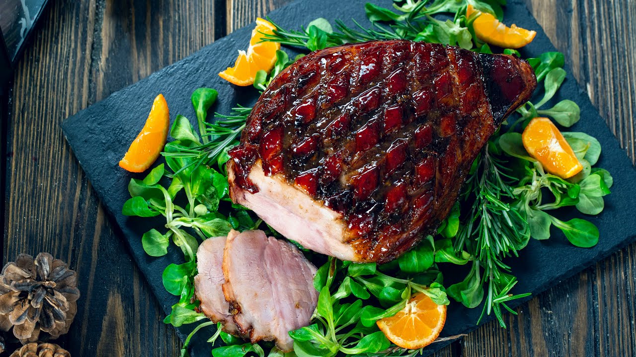 Brown Sugar and Ginger Glazed Ham