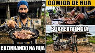 COZINHANDO NO MEIO DA RUA NUMA BARRACA ABANDONADA Ep 122