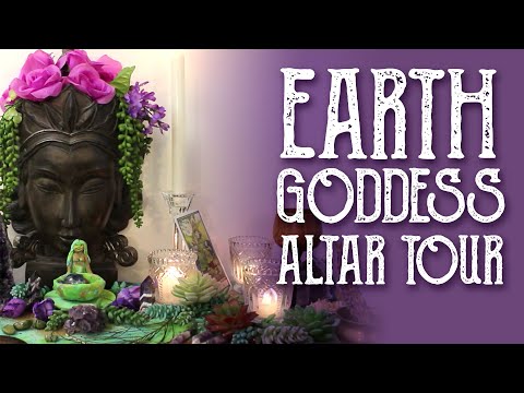 Earth Goddess Altar Tour - Creating Sacred Space Living Sustainably - Magical Crafting - Witchcraft