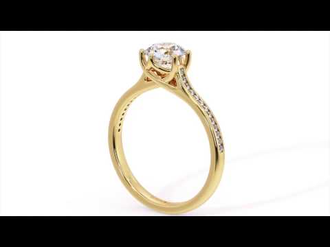 PROMESSA - Round Diamond Set Engagement Ring (RB-DSR49-Y)