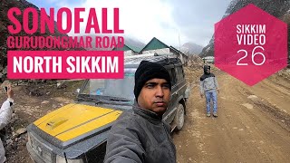 preview picture of video 'Snowfall at Gurudongmar Road of North Sikkim Tour'