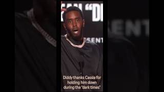 Diddy thanks Cassie for holding him down during the “dark times” #diddy #cassie #betawards2022