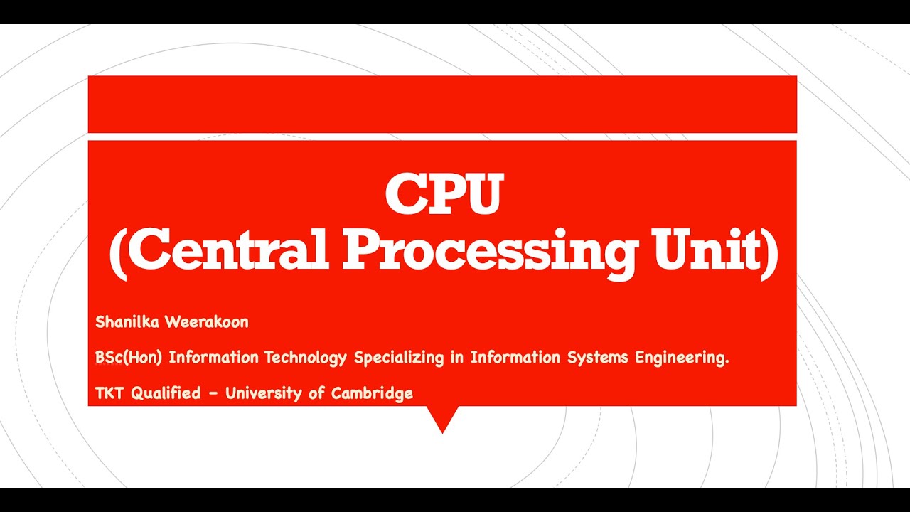 Grade 7 - ICT - Unit 1 - Central Processing Unit English Medium