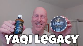 Yaqi Legacy Shave soap and Splash and the Yaqi Bohemia Razor.