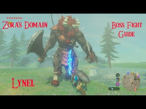 How to defeat Zora's Domain Lynel Mini Boss Fight EASILY Zelda Breath of the Wild