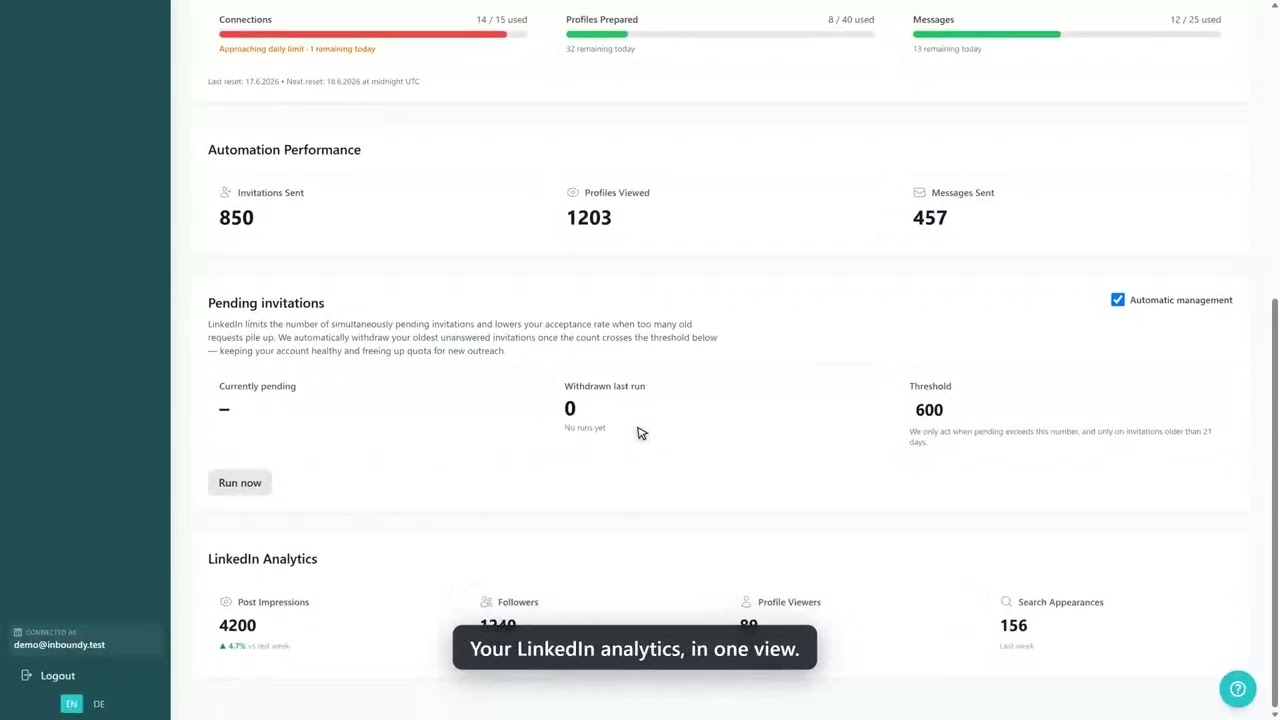 Inboundy – 60-second demo