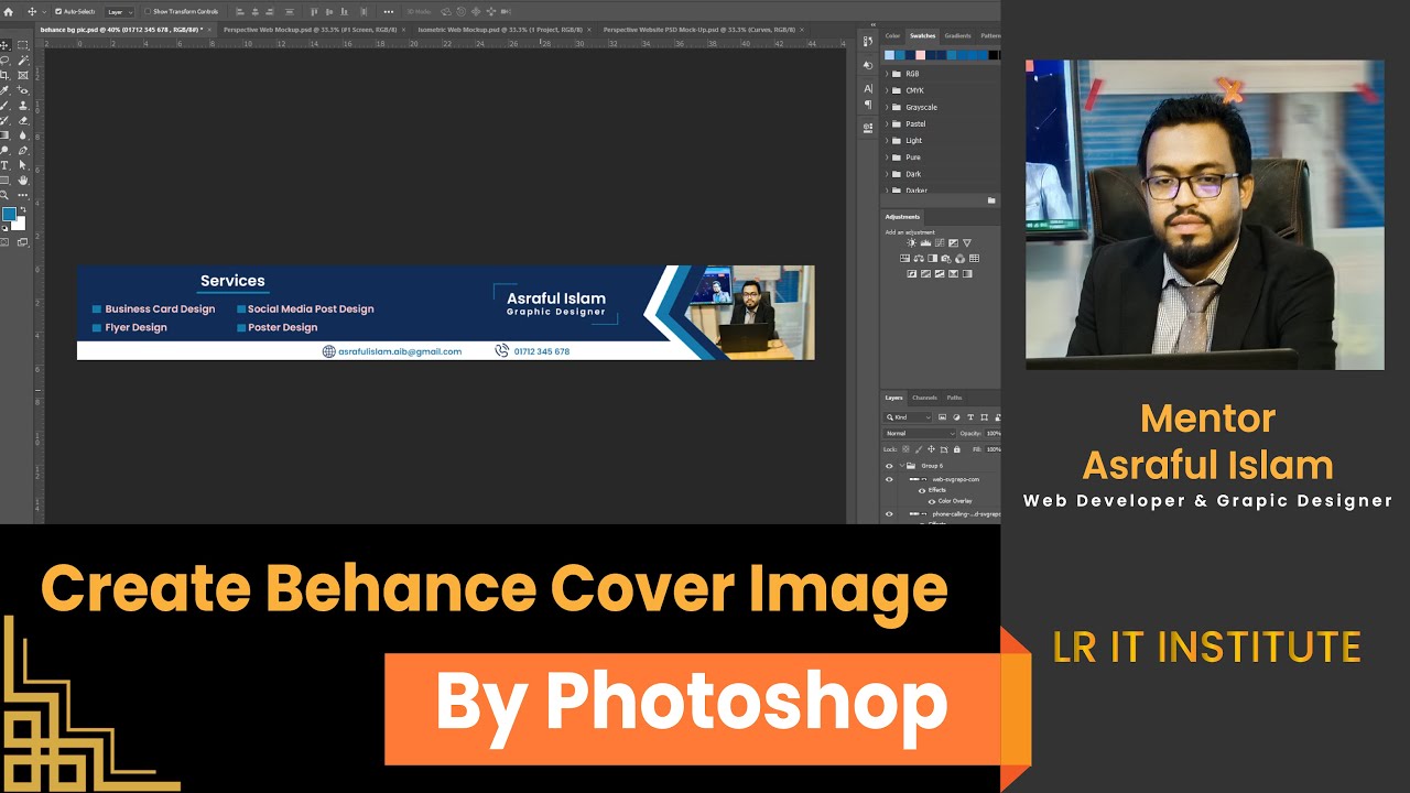 Create Behance Cover or Banner Image By Photoshop