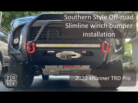 Southern Style OffRoad slimline winch bumper install on 2020 4Runner TRD Pro