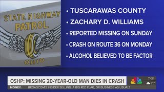 Missing 20-year-old man killed in Tuscarawas County single-car crash, troopers say
