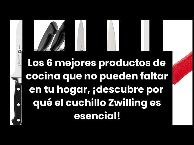 Vídeo relacionado con Zwilling Twin Pollux - Set de 5 Cuchillos y Tijera doméstica Multiusos, Color Negro