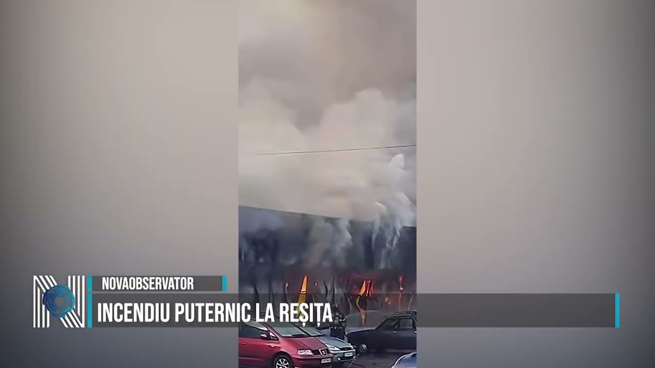 Incendiu puternic la Reșița