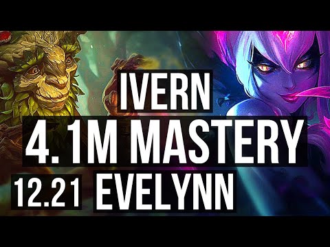 IVERN vs EVELYNN (JNG) | 4.1M mastery, Rank 5 Ivern, 5/1/11, 1300+ games | KR Master | 12.21
